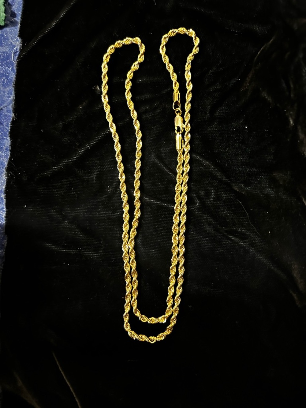 Gold Plated 22 inch 4mm Rope Necklace NWOT